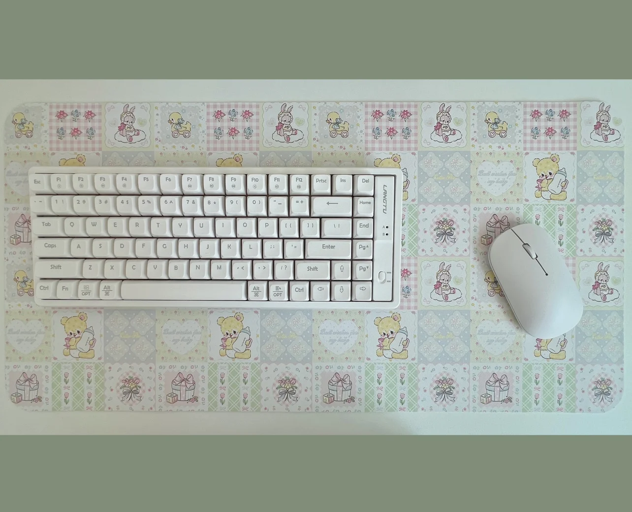 لطيف فتاة كبيرة الحجم ماوس الوسادة بولي Leather الجلود مقاوم للماء المضادة للانزلاق طالب عنبر الجدول حصيرة مكتب تعلم لوحة المفاتيح الكمبيوتر #2