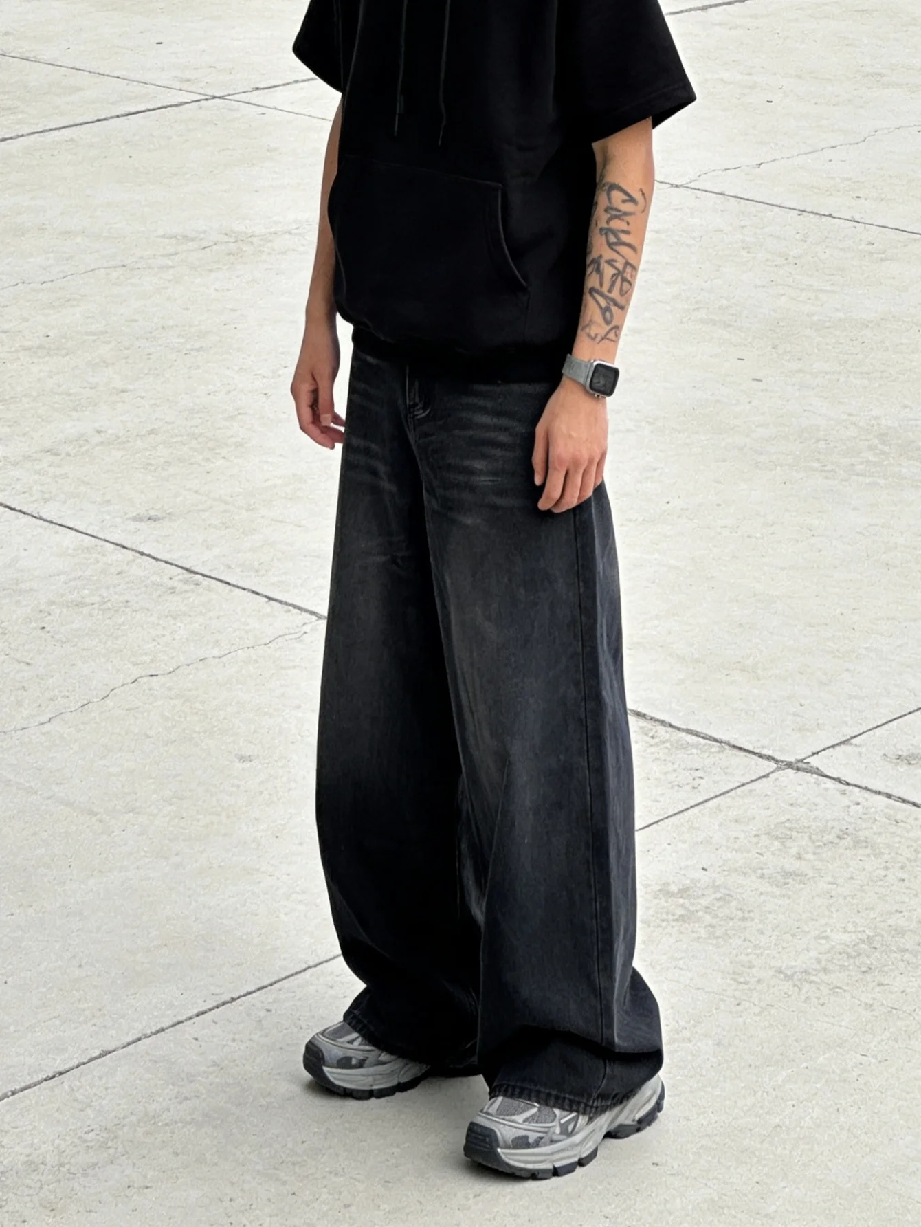 Y2K Style Men's Wide-leg Jeans All-season Versatile Pants For Dating & Gifting No Accessories Included