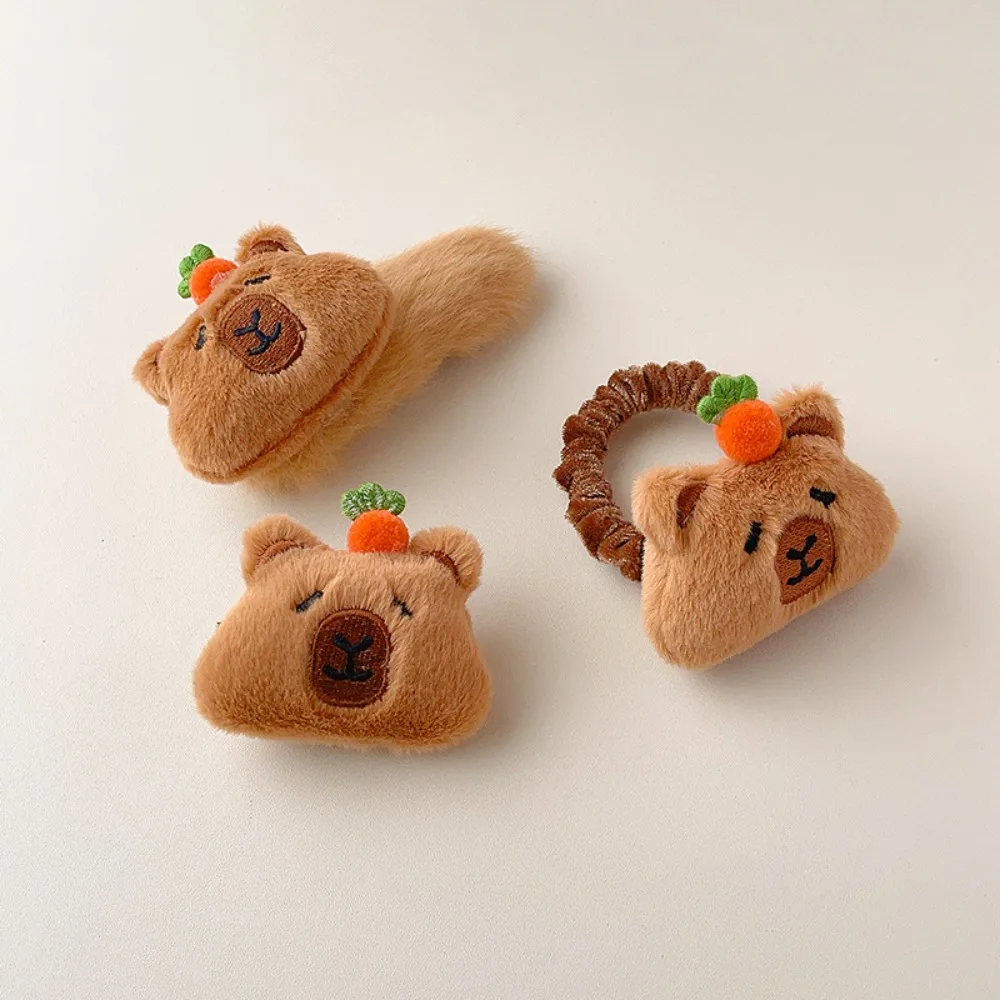 

Аксессуары для волос, кольцо для волос с капибарой, каваи, забавный плюшевый зажим для когтей, сплав животного, мультяшный зажим в виде утконоса, школьный зажим