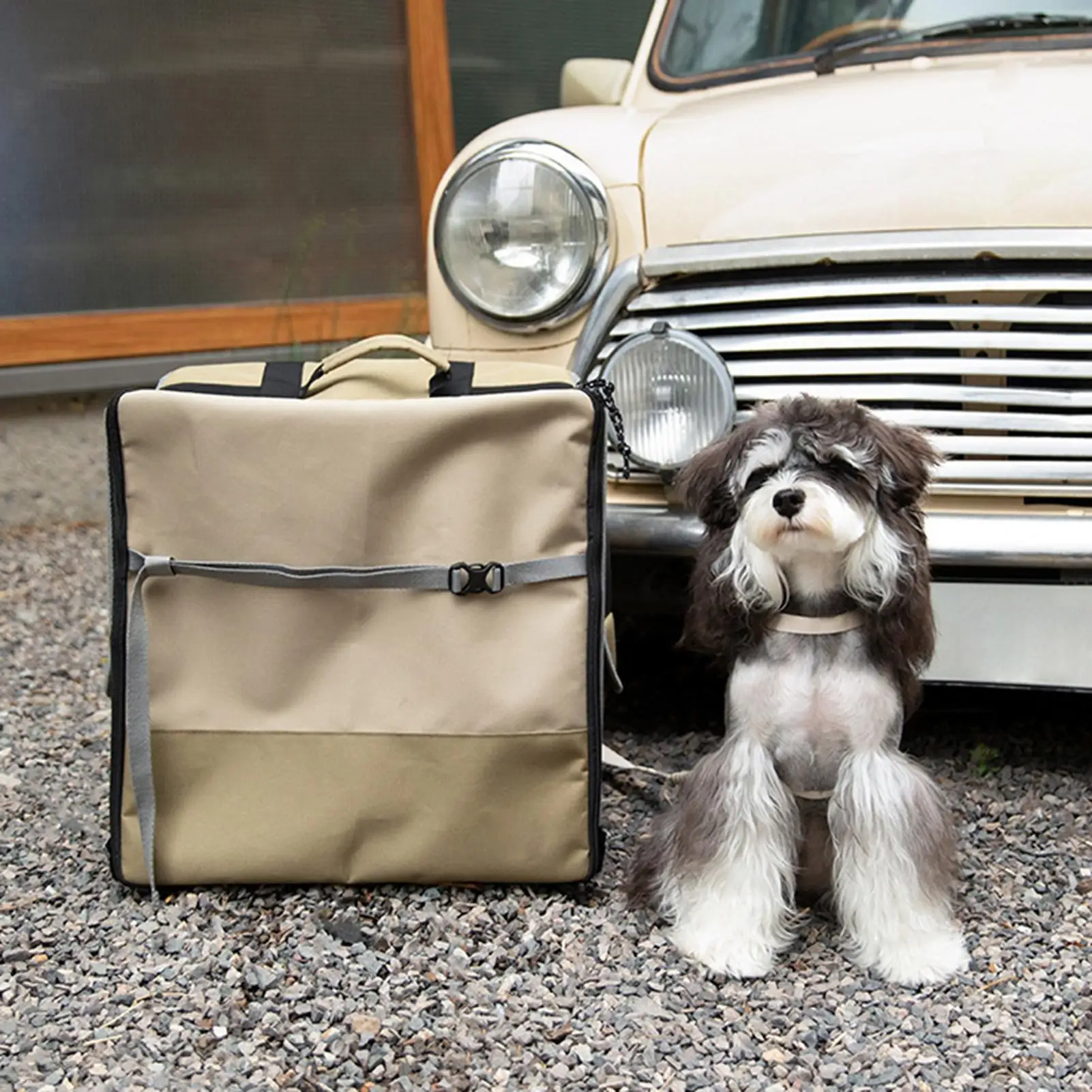 

Dog Seat For Car Convertible Backpack Washable Removable Breathable Mesh Small Dog Car Seat For Travel Vehicle Automotive SUV RV