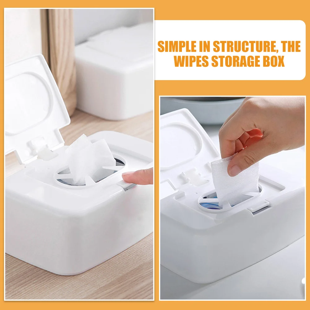 

2 Pcs Wet Wipes Storage Box Small Dispenser Container for Refillable Travel Plastic Baby Portable Holder Household Tissue