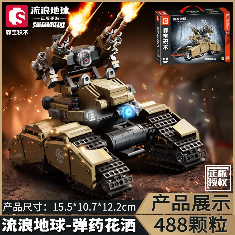 sembo-block-放浪地球軍事メカモデル組み立てビルディングブロック-moc-ロボットレンガ子供用男の子用クリスマスおもちゃギフト