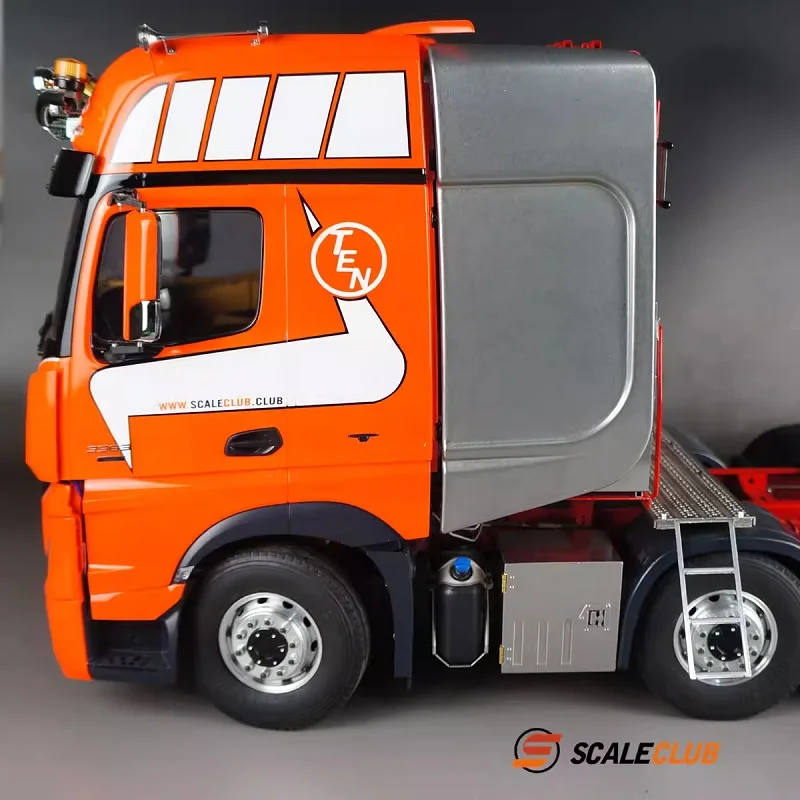 1/14โมเดลรถสปอยเลอร์ข้างสเตนเลสสตีลสำหรับ Tamiya Benz actros SLT