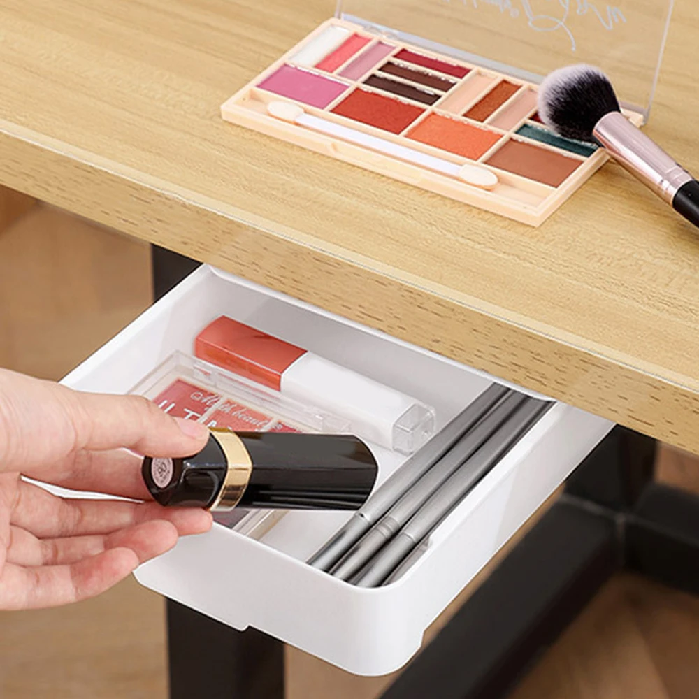 Management Box Cable Management Box Storage Box Under-Desk Seamless Paste Storage Box Hidden Organizer Home Storage VC