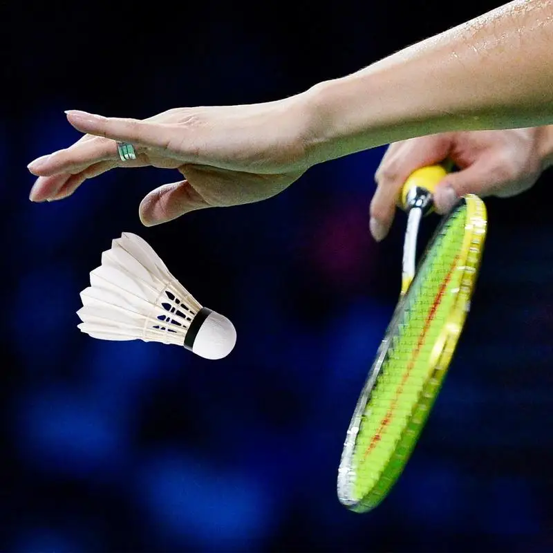 Volante de plumas de pato para Kawasaki, Bola de entrenamiento blanca para bádminton de alta velocidad, 3 unidades