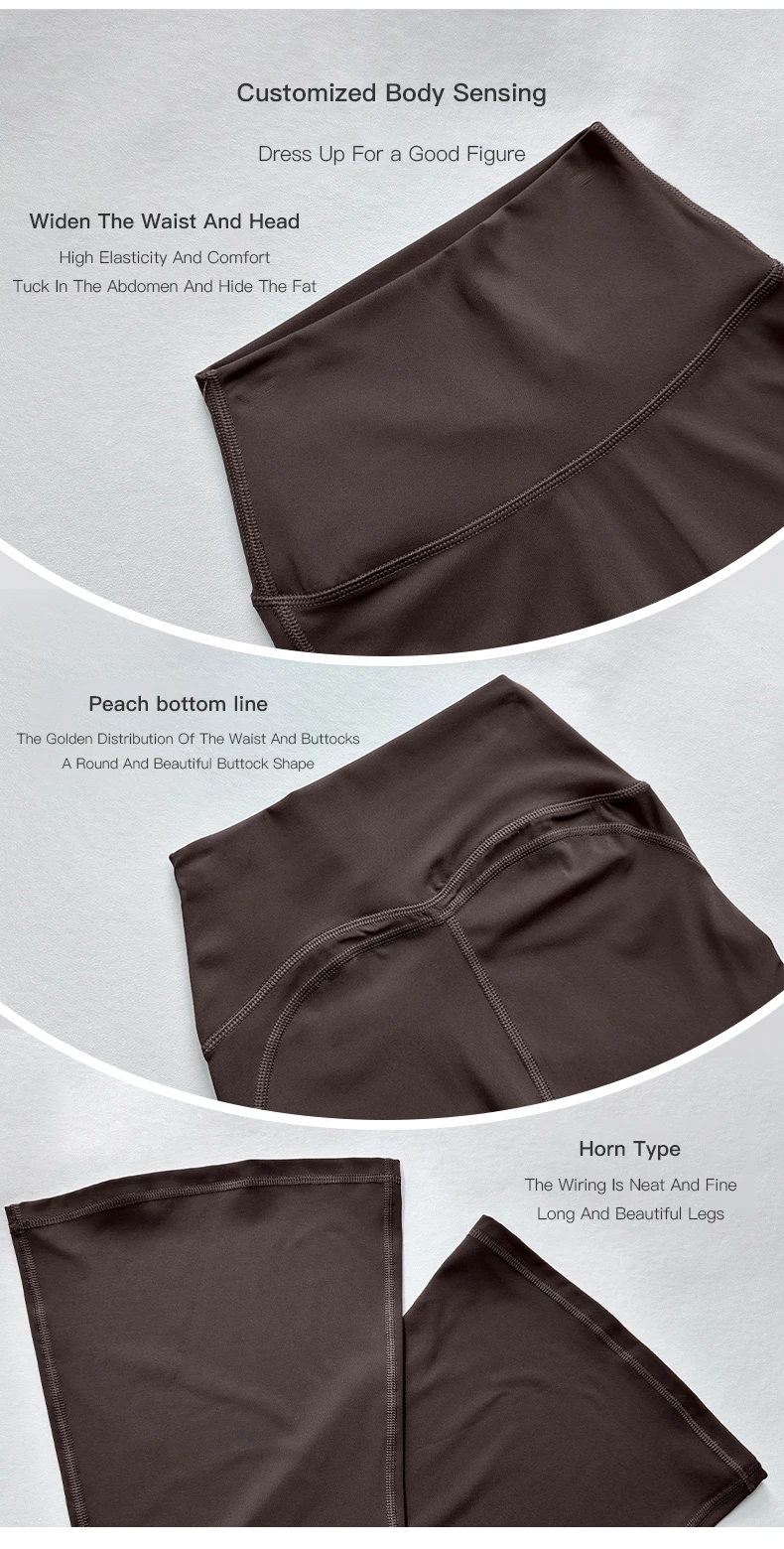Neue Damen-Superweiche Schlaghose mit hoher Taille, elastisch, hüftformend, schlankmachend, atmungsaktiv, für Laufen, Fitness, Outdoor und Freizeit. – Detail 13