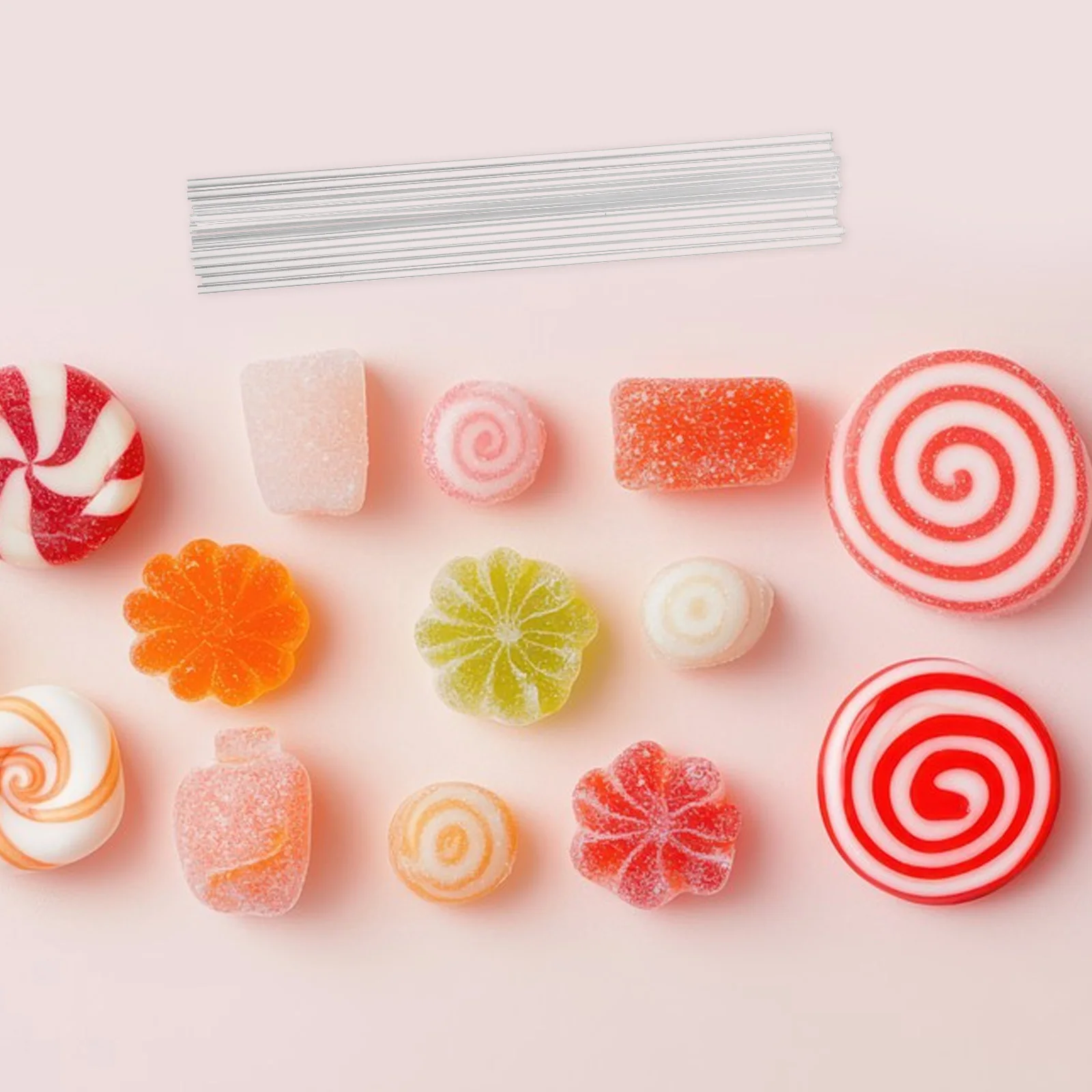 

100Pcs 8 Inch Acrylic Lollipop Sticks Clear Reusable for Cake Pops Cupcake Toppers Wedding Birthday Party Decor