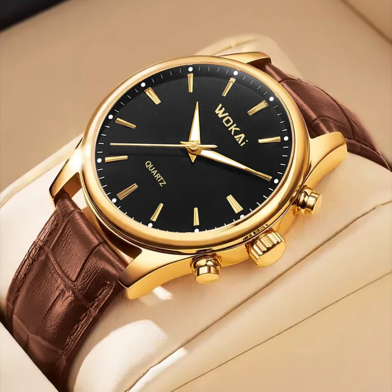 Fashion Watches for Men Business Leather Strap Quartz Watches Casual Wristwatch Clock Mens Gift Relógios Masculino Reloj Hombre