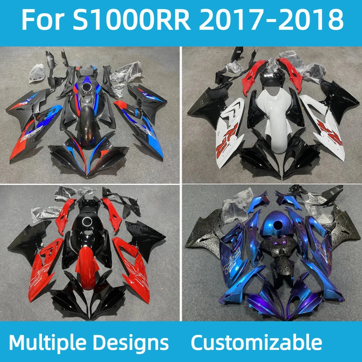 

S1000RR 2017 2018 ABS Plastic Fairings for BMW S 1000RR 17 18 Motorcycle Accessories Injection Fairing Cover Parts Kit