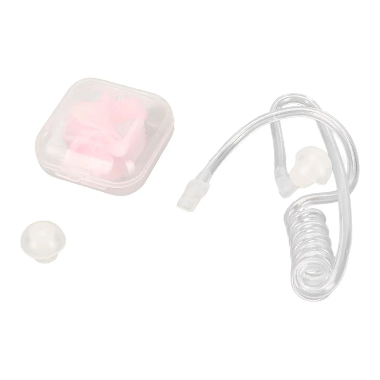 Universal Acoustic Coil Tube Replacement with Silicone Earplugs for two -Way Radio Headsets - New!