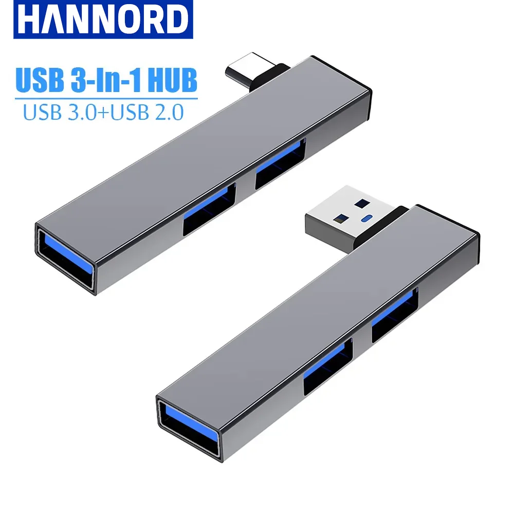 

Hannord 3 in 1 USB 3.0 HUB Type C HUB OTG 3 Port Multi USB Splitter OTG USB C Adapter 5.0Gbps High Speed For PC Macbook Pro