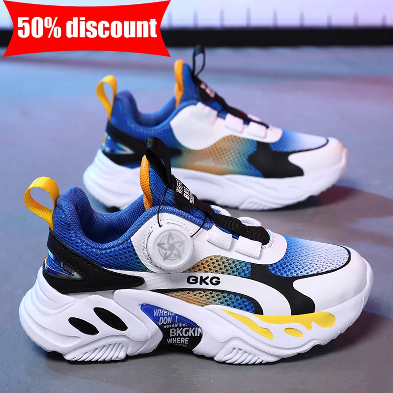 

Childrens Sports Shoes Fashion Boys Breathable Mesh Comfortable Casual Shoes Outdoor Daily Training Soft Elastic Running Sneaker