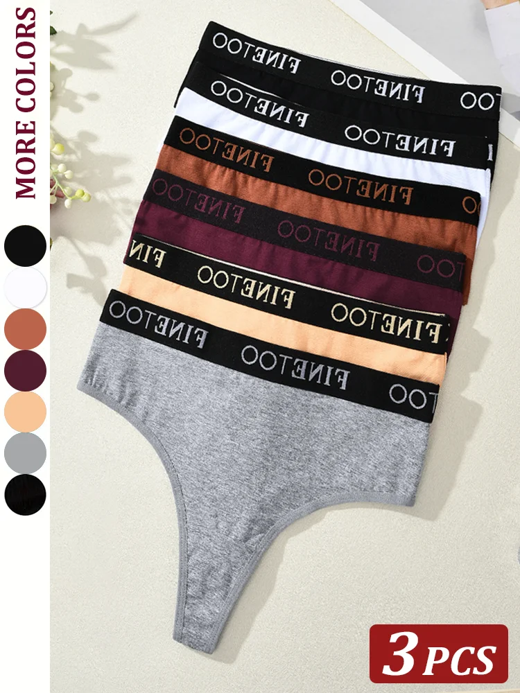 

3Pcs/Set Women Cotton Lingerie High Waist Sexy Soft Panties Femme Buckle Design Underwear Underpant Lingerie Intimates S-XL