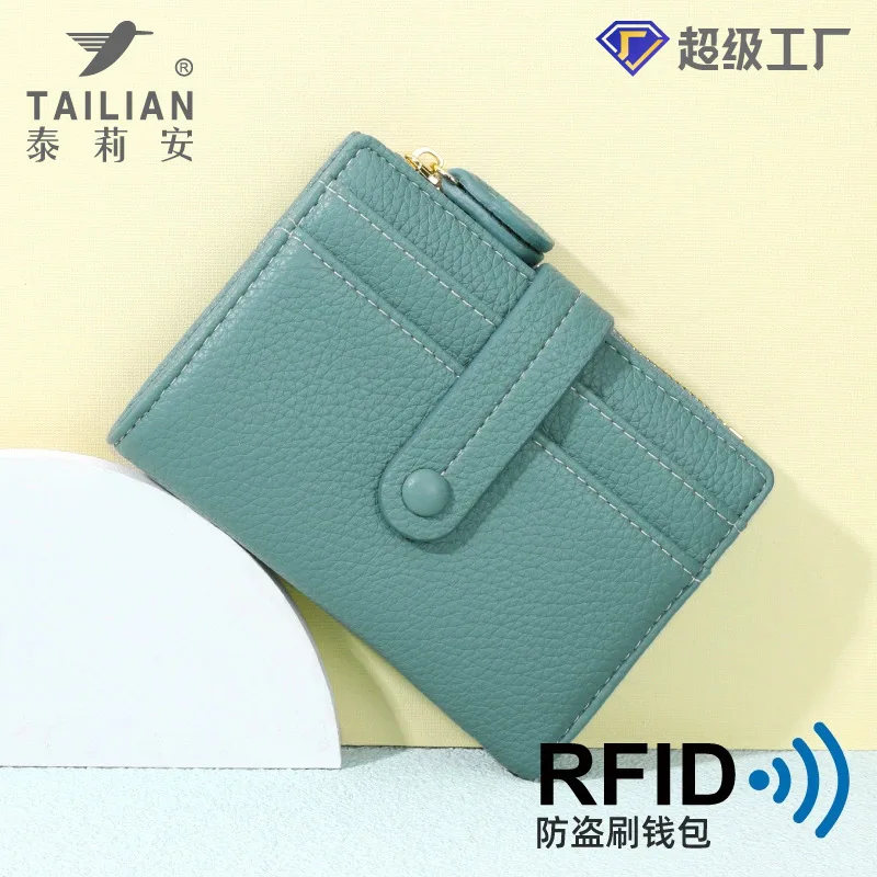 

Женский кошелек Tailian с защитой от RFID, маленький, из искусственной кожи, с защитой от кражи, мини-портмоне для карт