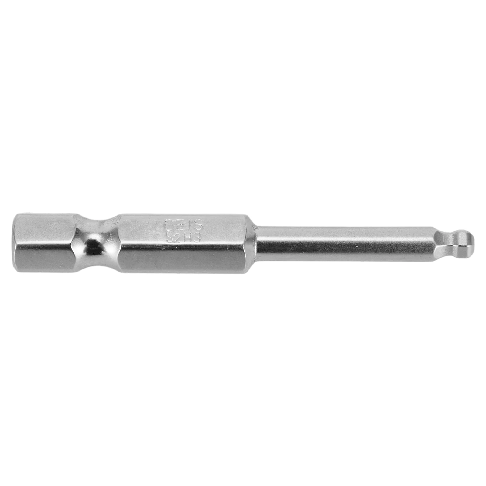 Screwdriver Bit Hex Bit Ball Head Silver 50mm/1.96\'\' Alloy Steel Can Easily Suck Screws Electroplating H1.5-H10