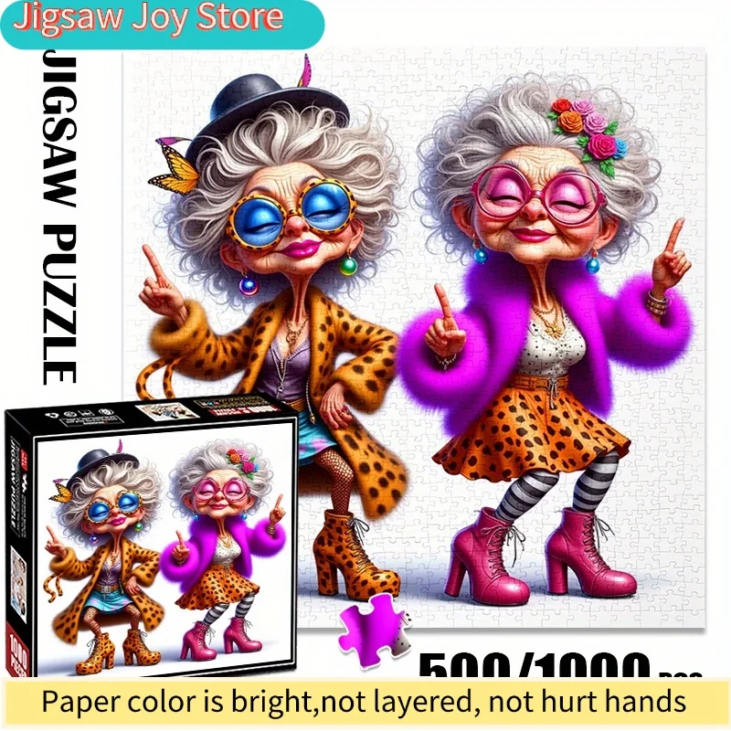 

500/1000 шт. бумажных пазлов для встреч с друзьями, командных игр на логическое мышление, пазлов в подарок на день рождения, семейных развлечений