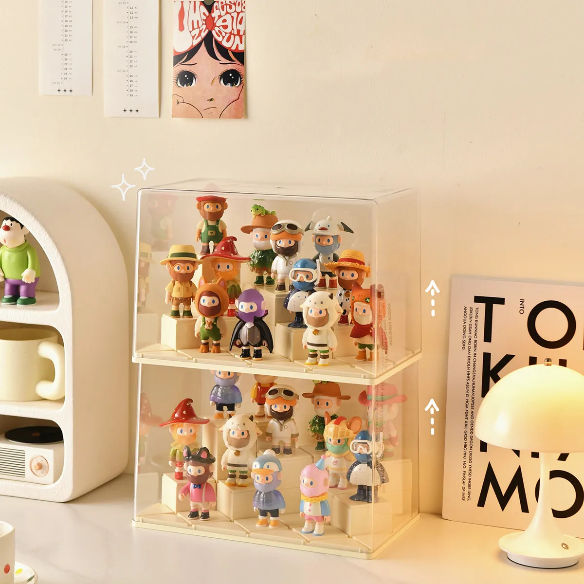 

Acrylic Display Case for Collectibles Action Figures Storage Toy Organizer Dustproof Protection Showcase for Blind Box