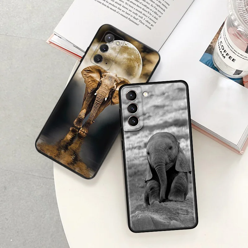 Phone Cases For Samsung S24 Plus Note20 Ultra S23 FE S22 S21 S20 Elephant Baby Animal Galaxy S10 Lite Soft Shell Case Cover