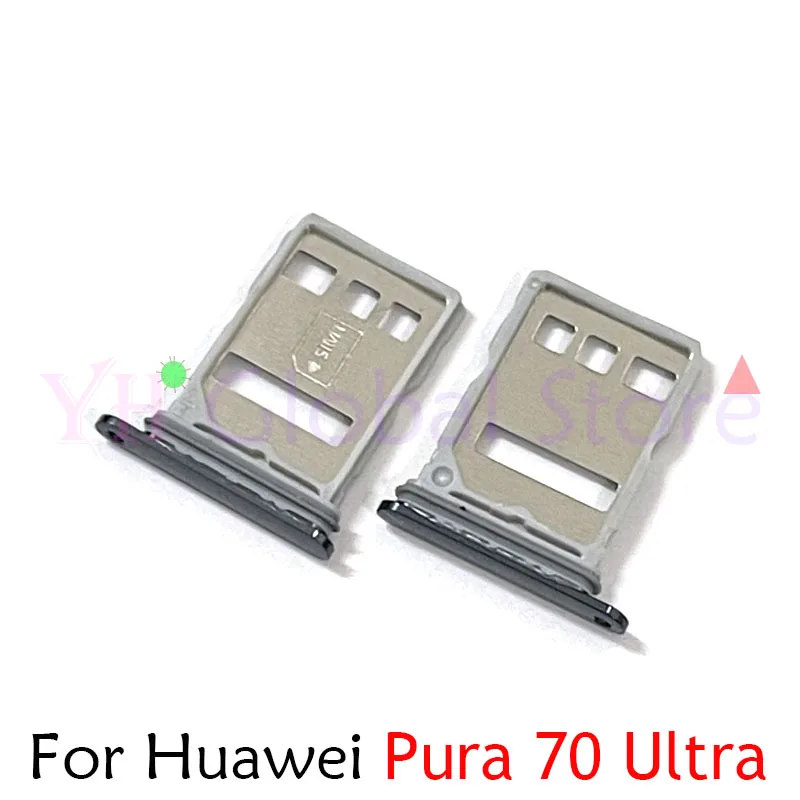 Soporte de bandeja para ranura de tarjeta Sim, piezas de reparación para Huawei Pura 70 Pro Plus Ultra, 10 unidades