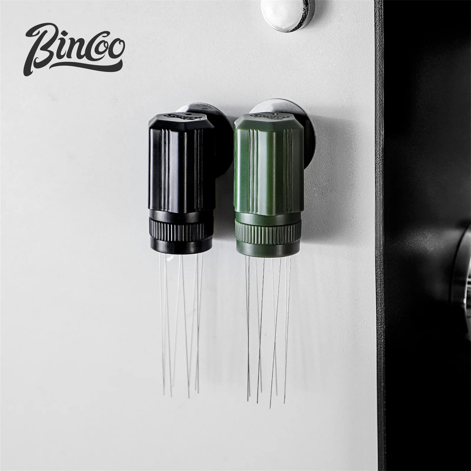 Bincoo Espresso WDT Distributor Rotating Needles to Eliminate Clumps Optimal Even Coffee Grounds Distribution in Portafilter