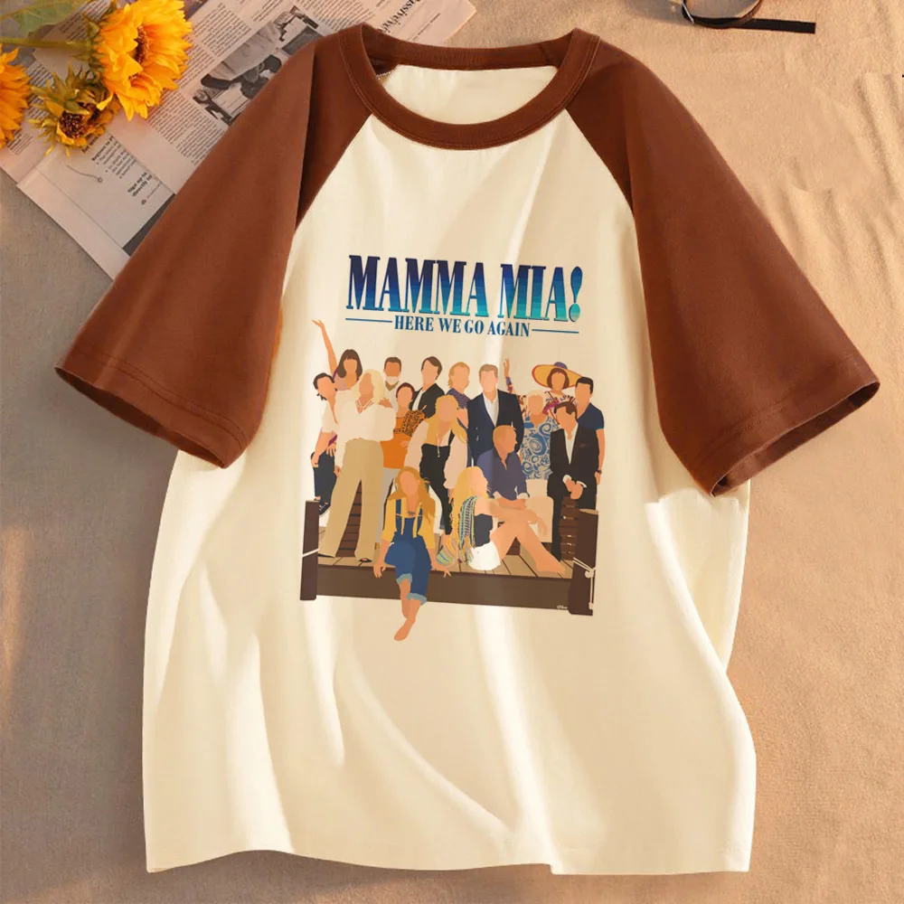 Mamma Mia top tees female clearance sales streetwear grunge emo top tees kawaii Psychedelic scene  cutecore