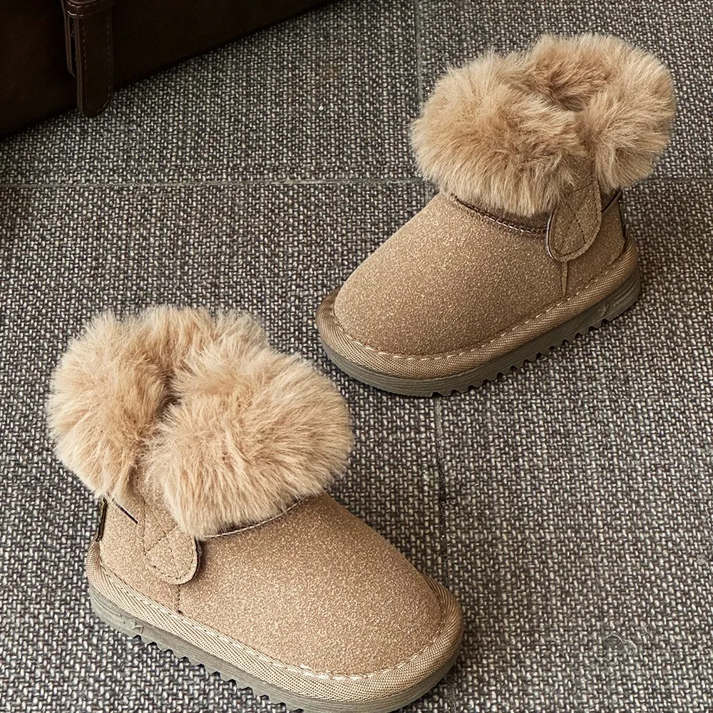 العلامة التجارية الطفل حذاء الثلوج 2025 الخريف جديد حذاء قطني للأطفال مع سميكة المخملية حذاء طفل خطوة حذاء موضة فتاة الأحذية بوتاس نينا #4