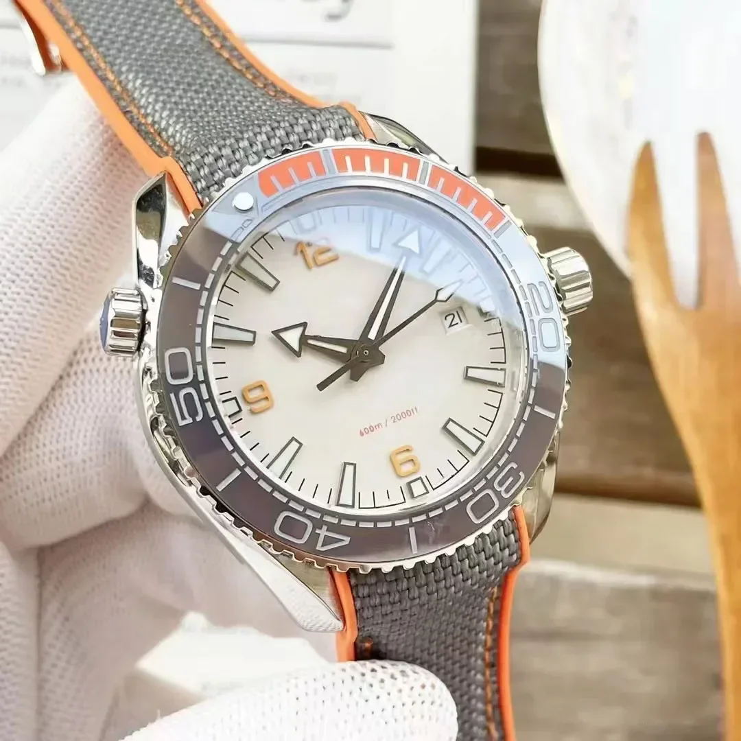 Серия календаря 600, автоматические механические мужские часы, многофункциональные женские часы из нержавеющей стали, водонепроницаемые, противоударные