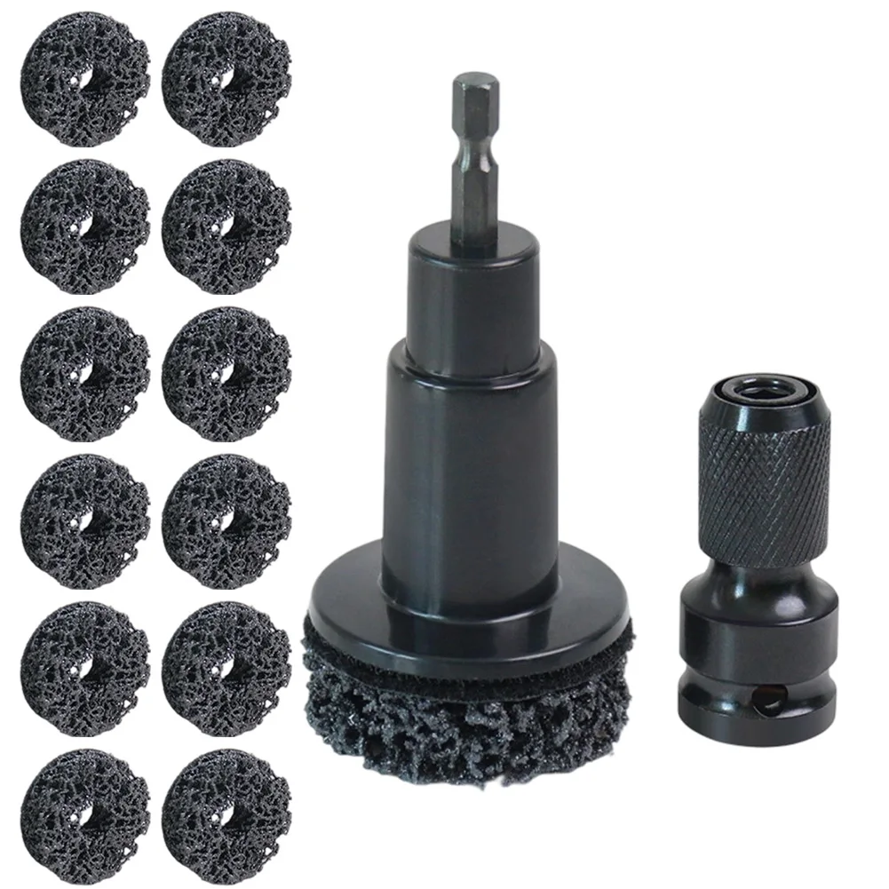 Auto Wheel Hub Brush Car Wheel Hub Grinder Rust Grinding Removal Tool Brake Grinding Cleaner Kit Rust Remover Polishing Tools