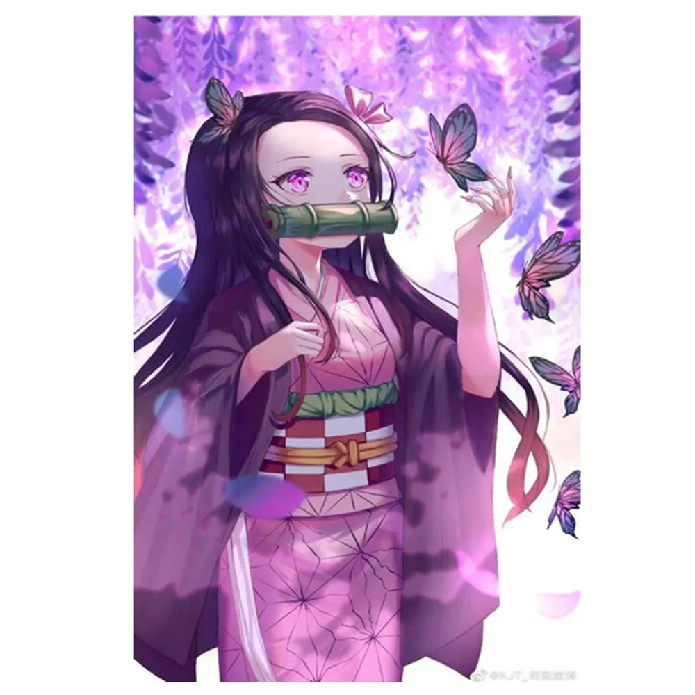 

Demon Slayer Diamond Painting Kamado Nezuko Anime Diamond Embroidery Kamado Tanjiro Mosaic Picture Cuadros Cross Stitch Kits
