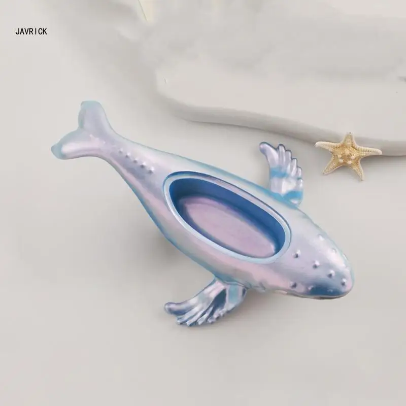 Practical Sturdy Silicone Whale Craft Supplies Mold for Handmade Plaster Decorations and Unique Gifts Items Daily Use D0LC