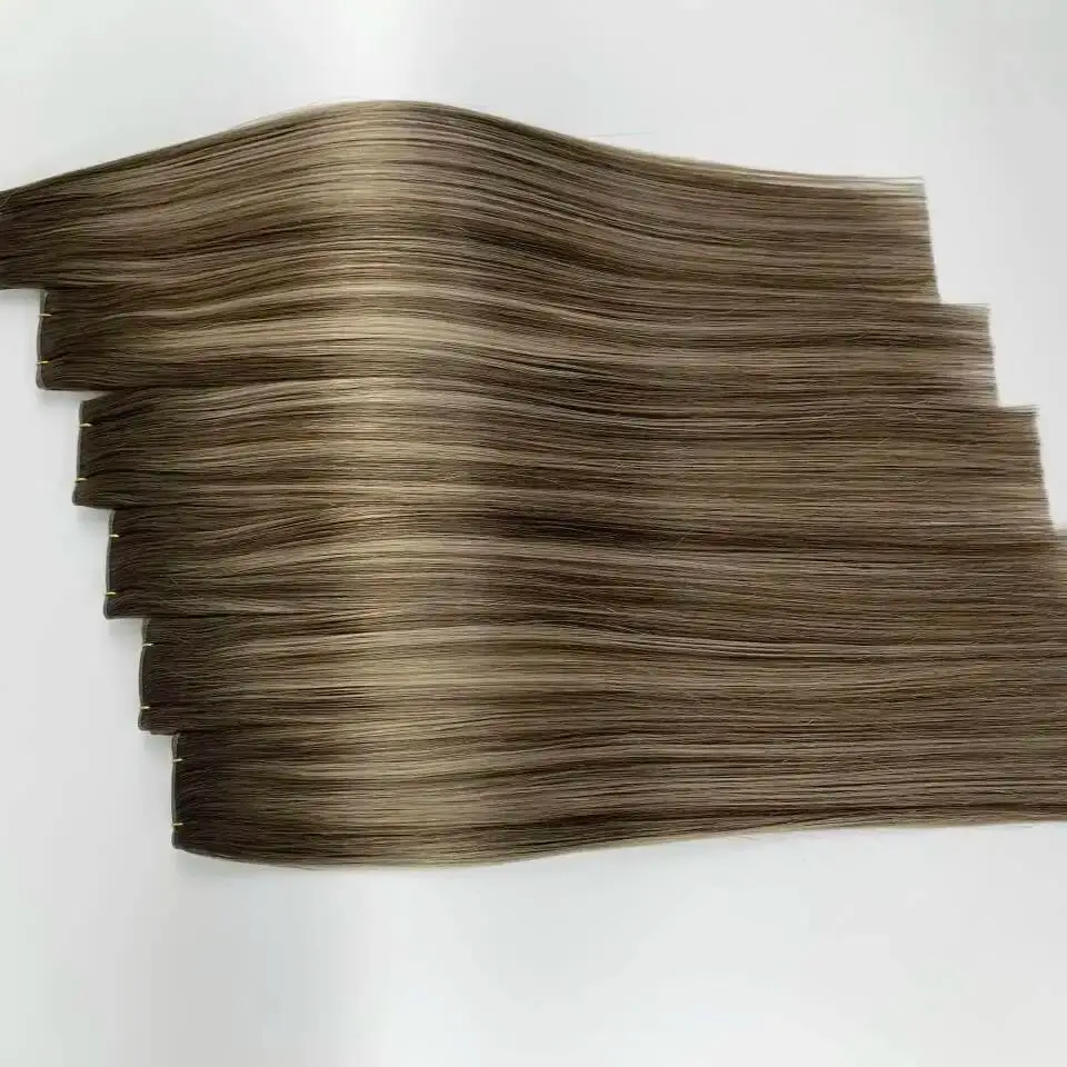 Fabbrica Genius trama 100% estensione dei capelli umani vergini 100g trama invisibile dei capelli lisci per il salone