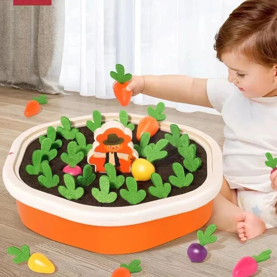 Jouets Montessori pour bébés et tout-petits, jouets de forme colorée, ensemble de carottes côtelées, jouets de discouvery de comptage pour enfants, apprentissage