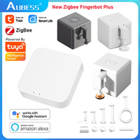 Tuya Zigbee Fingerbot Plus Smart Fingerbot Switch Button Pusher Smart Life Timer Voice Control Support Bluetooth Alexa Google