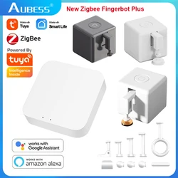 Кнопка переключения Tuya Zigbee Fingerbot Plus с голосовым управлением и поддержкой Bluetooth, Alexa, Google