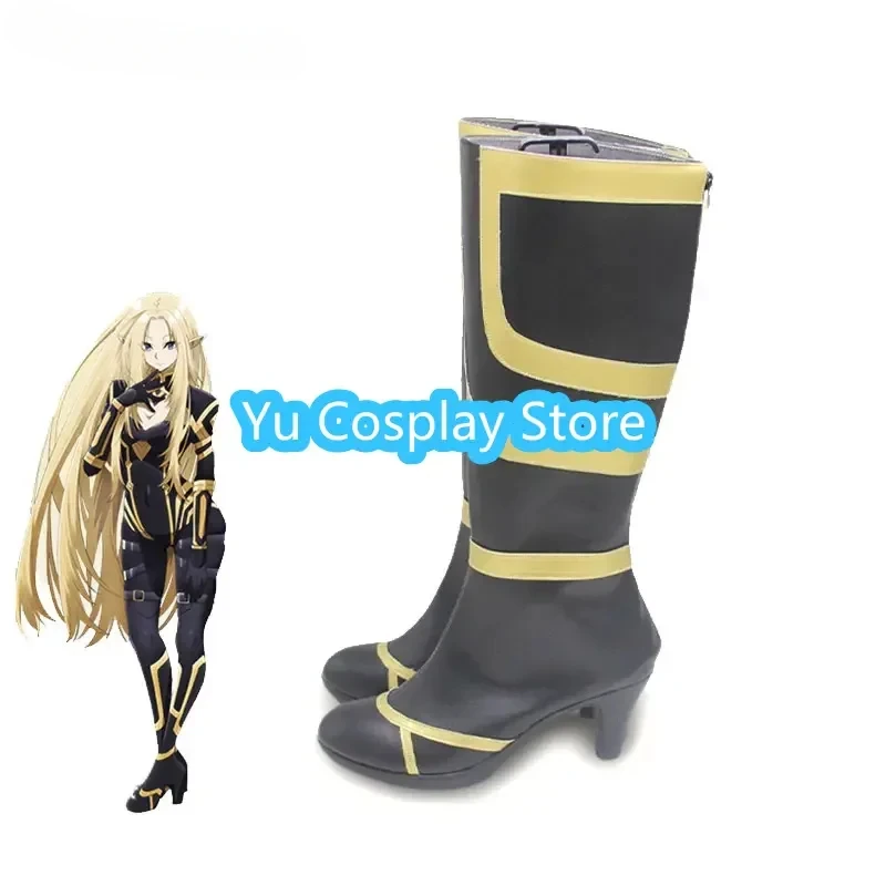 Anime The Eminence Shadow Alpha Cosplay Shoes PU Leather Shoes Halloween Carnival Boots Cosplay Prop Custom Made