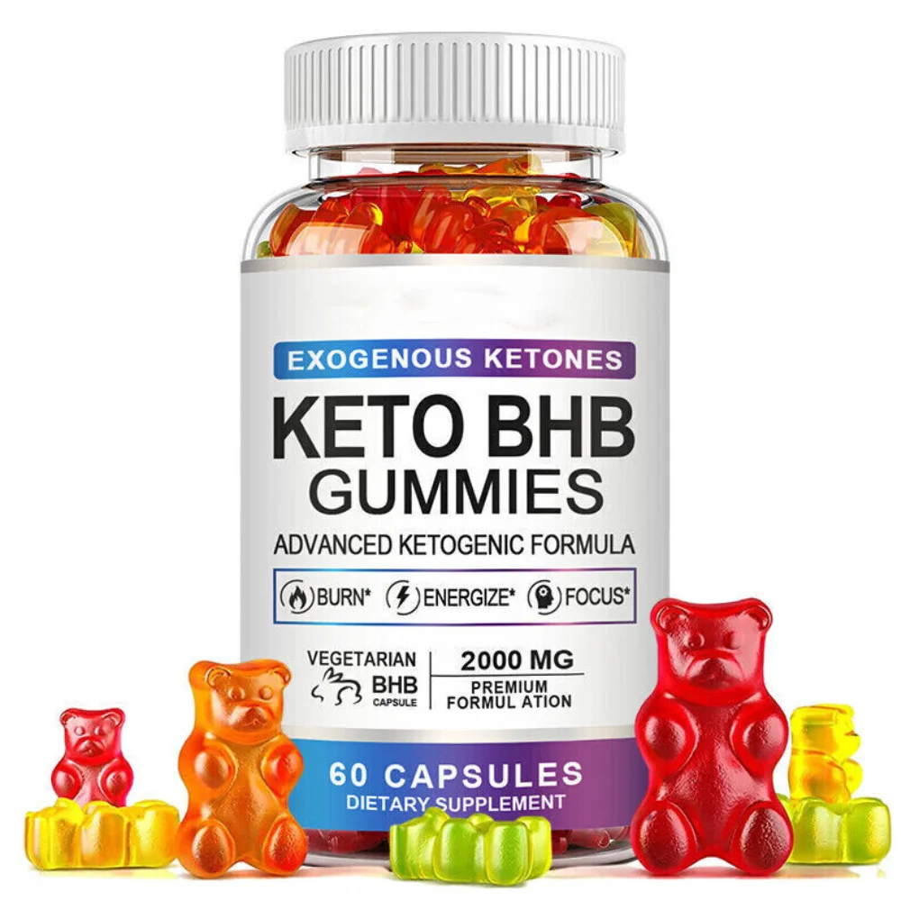 100% Advanced Keto BHB Gummies for Fat Burning and Immunity Improvement with 60 Gummies for Gradual and Sustainable Weight Loss