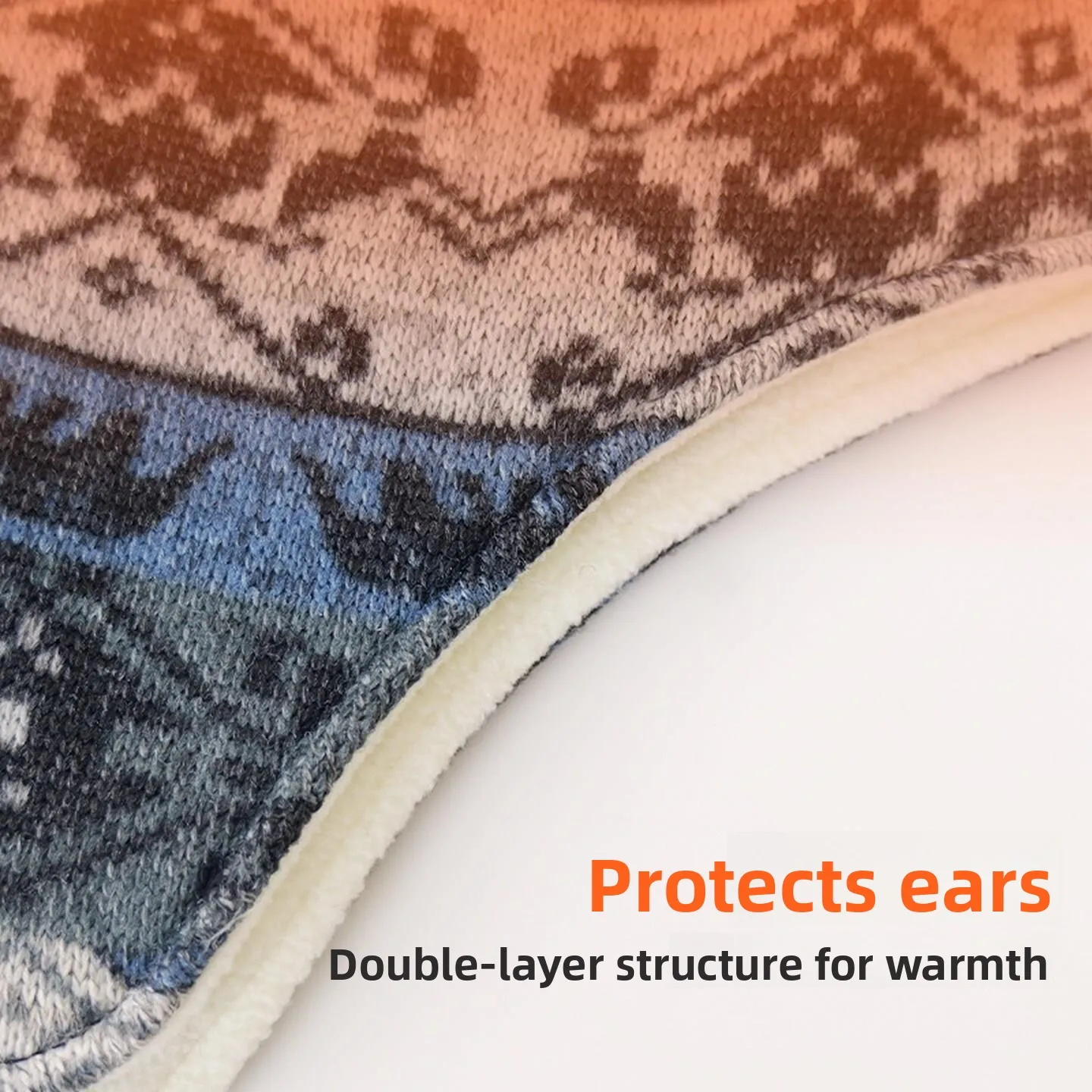Women's Winter Hat Windproof Warm Ear Covering Adjustable Drawstring Headache Preventing Indoor Air Conditioning Room Cap