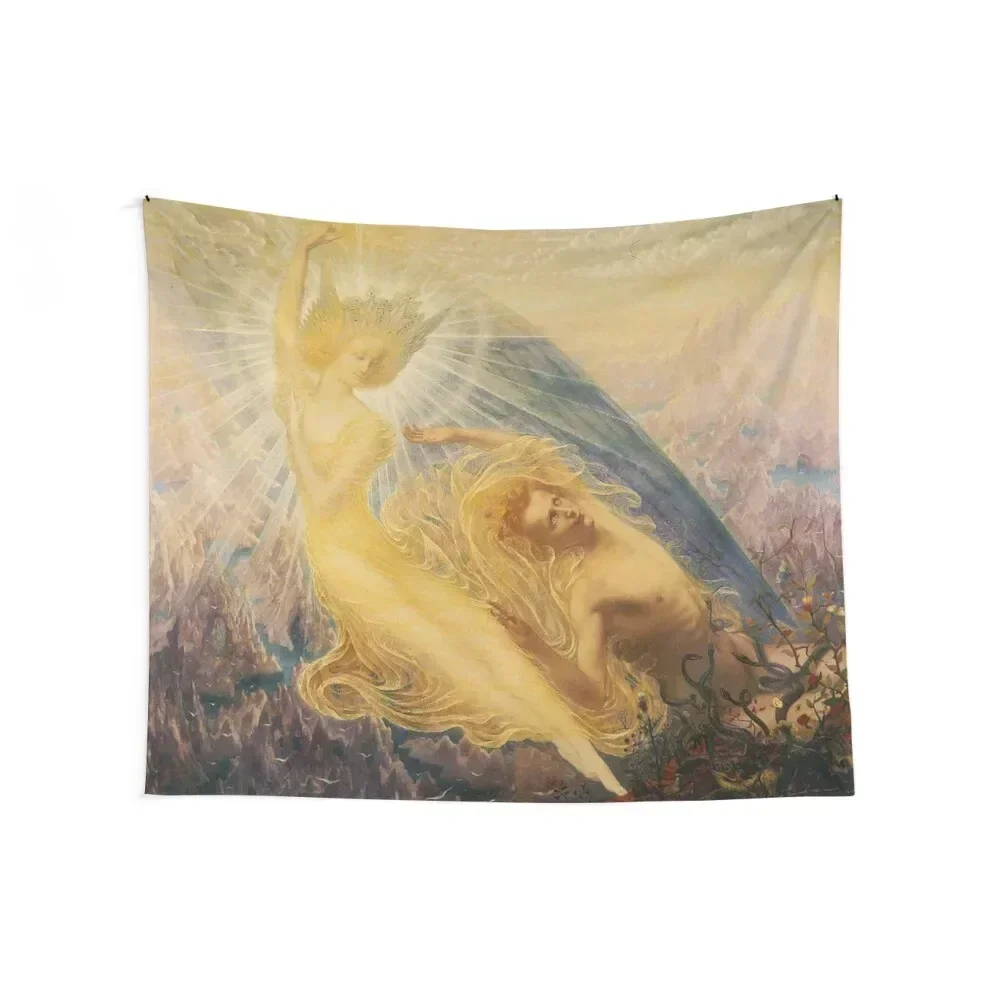 Angel of Splendors - Jean Delville Tapestry Room Design Cute Room Decor Decoration For Home Room Decorator Tapestry