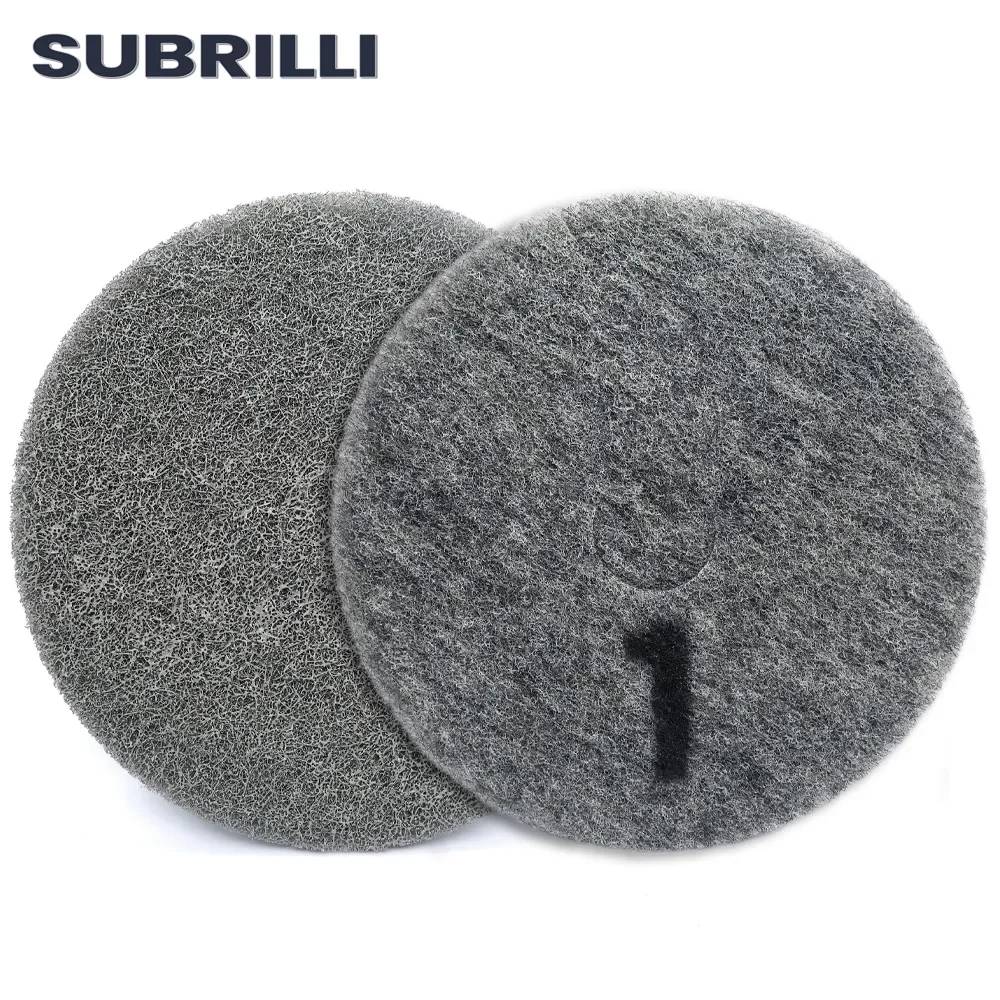 SUBRILLI Sponge Fiber Polishing Pad 17 Inch 430mm Diamond Polishing Wheel For Stone Marble Floor Cleaning Grinding Pad