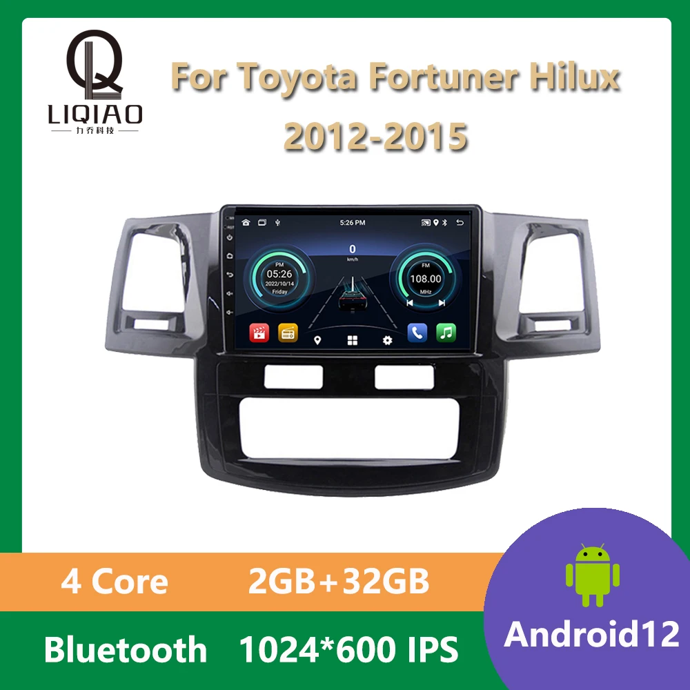 

9" IPS Car Radio For Toyota Fortuner Hilux 2012 - 2015 Multimedia DVD Player 2din Head Unit Touch screen Steering Wheel Controls
