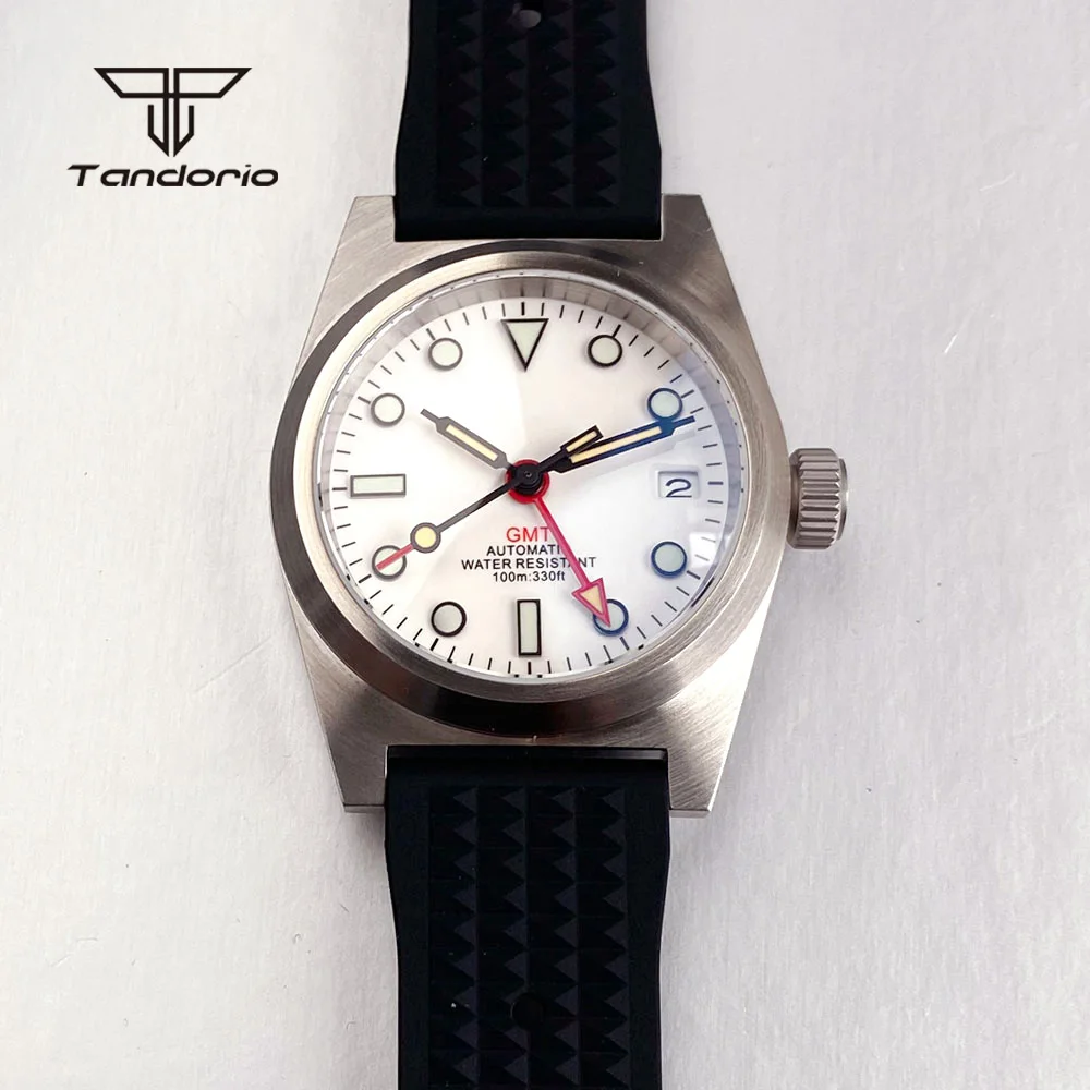 Tandorio AR Sapphire Automatic NH34 Men's 38mm Mechanical GMT Diver Watch Date 20BAR Waterproof Wristwatch Sterile Dial Luminous - Image 4