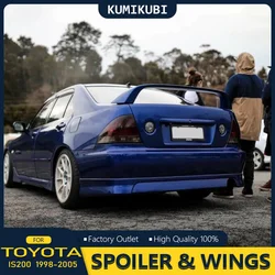 High Rise Spoiler For 1998-2005 Lexus IS200 IS300 Toyota Altezza SXE10 With Light ABS Plastic Black Tuning Body Kit Accessories