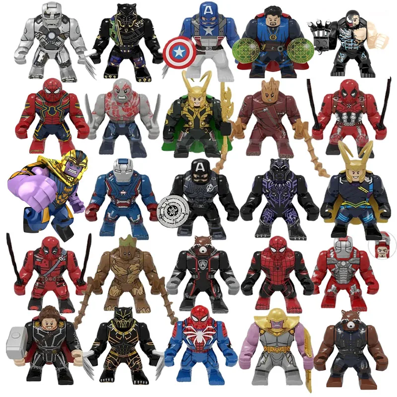 

Anime Figure Marvel Superhero Star Building Block Adult Series Iron Man Assembled Building Block Children's Puzzle Toy Gifts