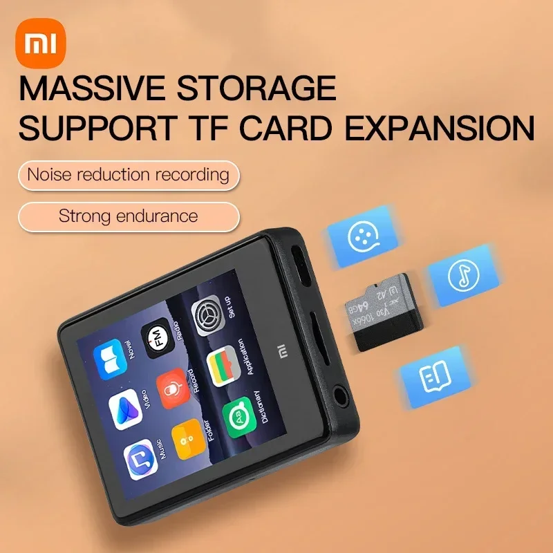 XIAOMI S18 MP4 Bluetooth Player 2.4 Inch Touch Screen Portable HiFi Stereo Music E-book Learning MP3 Walkman Built-in Speaker