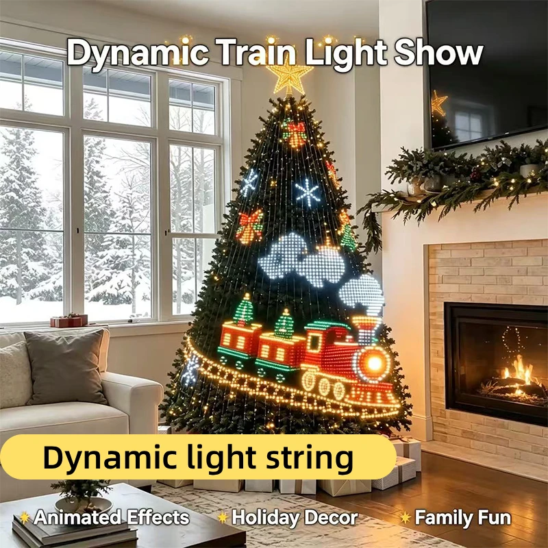 Intelligent Bluetooth Christmas Tree LED Light String  APP Control RGB Pixel Color Lights Dynamic Lamp Christmas Decorations