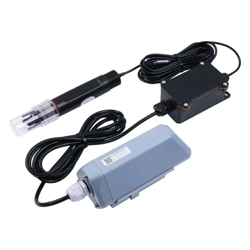 

IoT LoRaWAN PH Sensor battery-powered IP66 Wireless PH sensor 0~14 pH, Bluetooth APP Service OTA Configuration Remote Manage