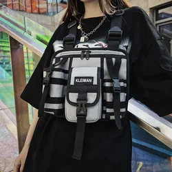 Sacs de plate-forme de poitrine Hip Hop Streetwear pour hommes, sacs de sport multifonctions, sac à dos de taille masculin, rangement de voyage décontracté, 2023