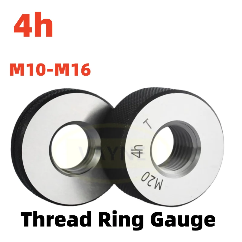 

1SET(1*GO+1*NOGO) 4h Non-Standard Metric Fine Tooth Thread Ring Gauge M10M12M14M16 Measure Tool