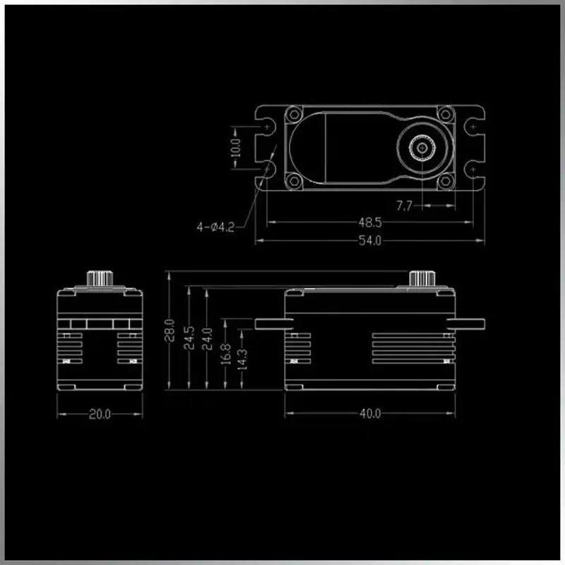 KINGMAX-Servo de perfil bajo sin escobillas, engranaje de acero impermeable, 56g, BLS01SL, para correr plano eléctrico 1/8 1/10