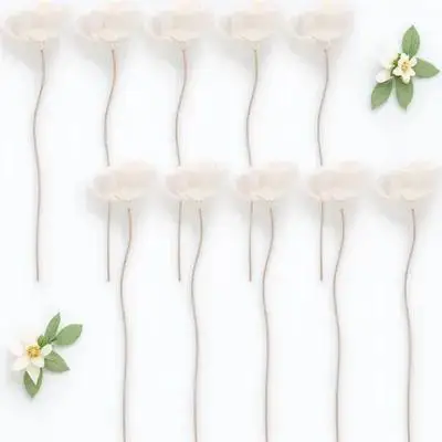 

10Pcs Rattan Diffuser Sticks Flower Design Aromatherapy Sticks for Home Bedroom Essential Oil Diffuser Reeds Scent Stick